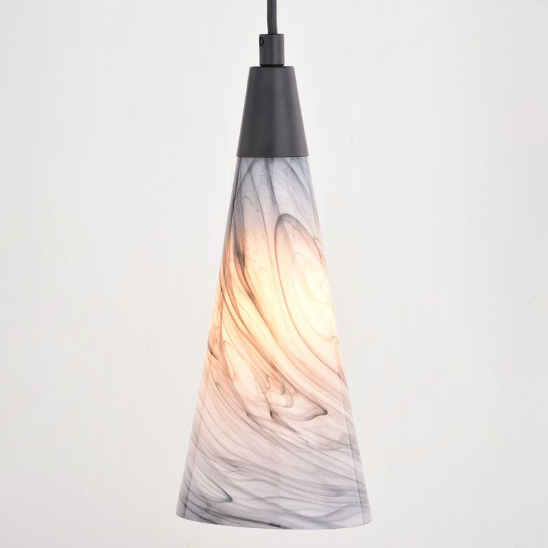 Luminaire suspendu 1 lumière Milano, Noir mat