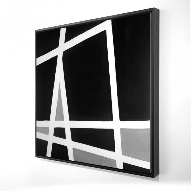 " Black And White Abstract Shapes "