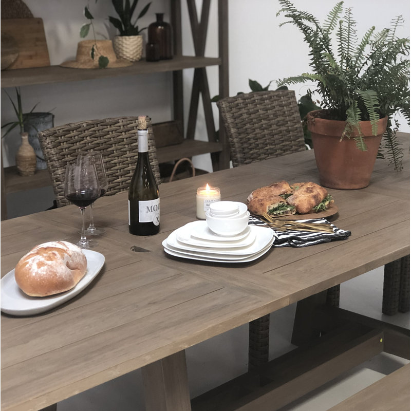 Coastal Teak Extension Teak Outdoor Dining Table