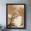 Black Framed Vintage Cute kitten Wall Art Ink painting Style Framed Prints-792770475
