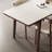 Modern simple rectangular matte white rock table-1104121753