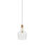 Luminaire suspendu en forme de cloche en verre doré / transparent de 13 po de diamètre