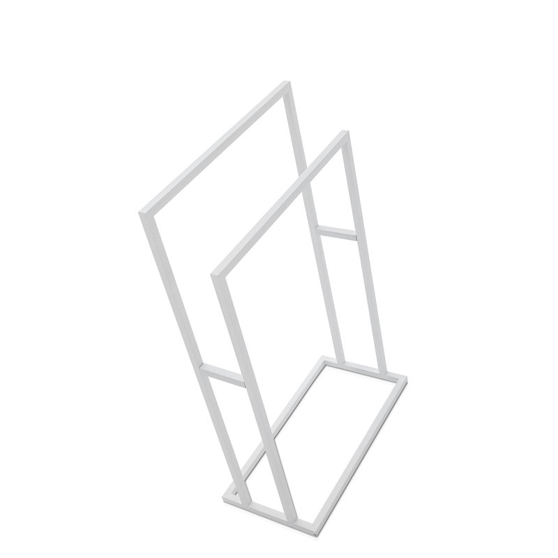 Koi 2 Freestanding Towel Stand, White Matte