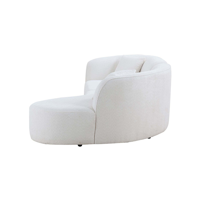Ensemble de canapé de luxe 2 pièces avec canapé courbé et méridienne, canapé modulaire faisant face à la droite, canapé Boucle