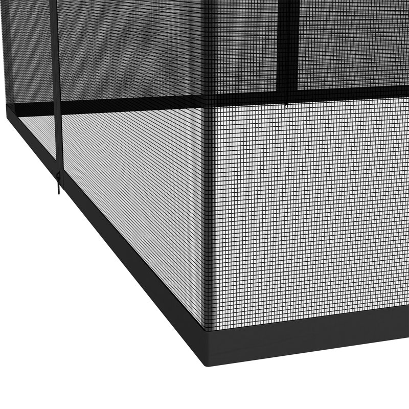 Paroi latérale Outsunny, écran, H 81,5 po x l 142,5 po x P 142,5 po