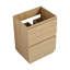 Meuble-lavabo autoportant 24 po avec double tiroir 24 po, bois d'ingénierie-129849838