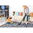 8x10 Grey/blue Area Rug - Stain , Non-shedding, Design For Dining Room Non-shedding In Home, Bedroom, Office-1005093045