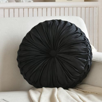 Coussin décoratif rond en velours pour la maison