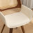 Swivel Home Office Chair - Upholstered Faux Leather & Rattan Back Desk Chair, Ergonomic Executive Chair with Lumbar Support-1227873576