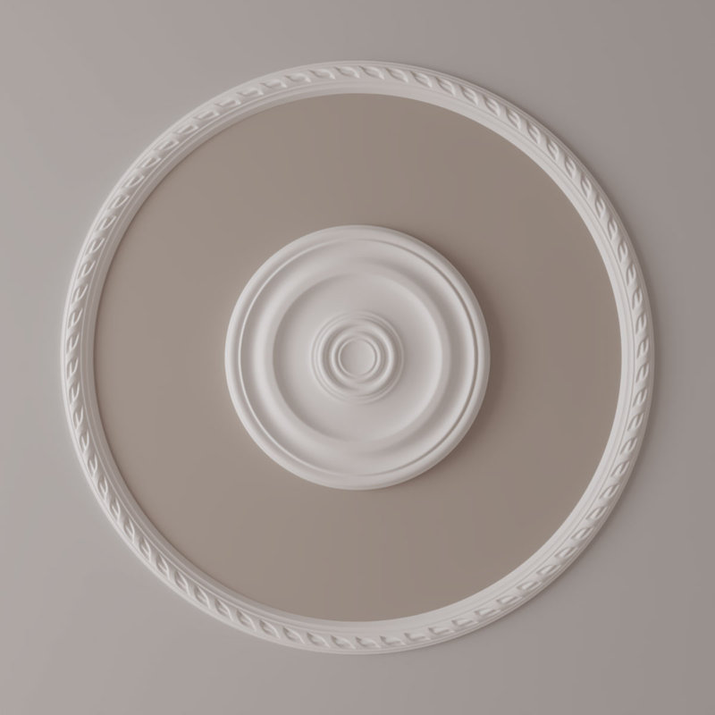 Ensemble d'anneaux de plafond Medway, H 35,5 po x l 35,5 po x P 0,875 po, Paquet de 4 (forme un cercle complet)