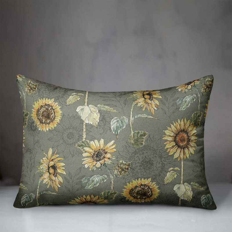 Housse de coussin rectangulaire en polyester / mélange de polyester, Vert