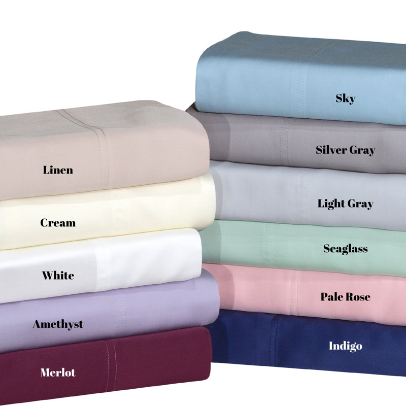 Taie d'oreiller en satin de coton à densité de tissage 320 fils Bamboo Premium, Gris clair, Taies d'oreiller pour grand lit