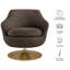 Fauteuil d'appoint pivotant en chenille Quimby Melange-338274679
