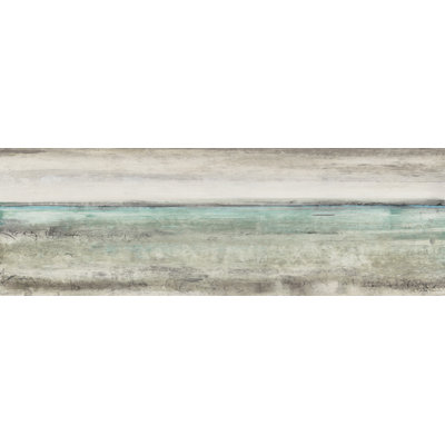 Aqua Horizon IV 1 Piece Wrapped Canvas Painting