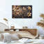 Lys en bronze doré aux tiges fluides sur fond sombre - Tableau mural sur toile-1329090822