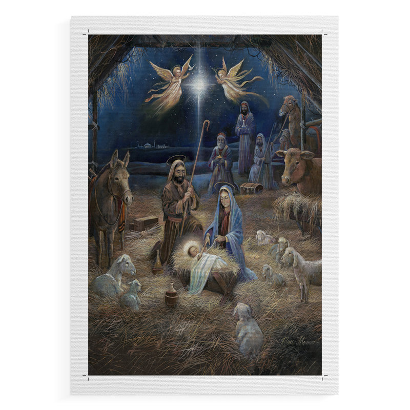 Silent Night - Toile imprimée seulement - NON-CADRE, H 27 po x l 18 po