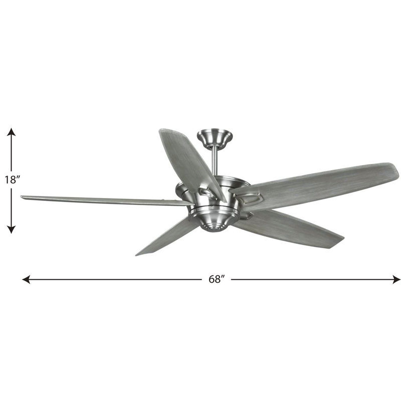 68'' Ceiling Fan, Brushed Nickel