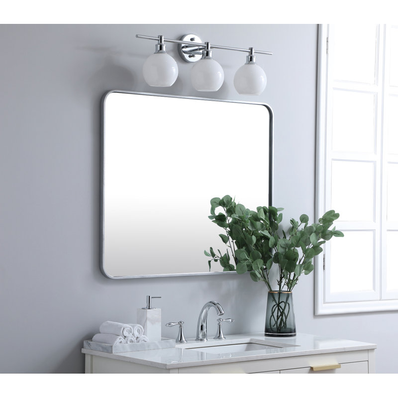 Miroir mural Sabine, Argent, 36 po x 30 po