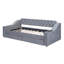 Lit de jour simple rembourré avec accoudoirs de rangement et port USB-1410915846