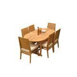 Outdoor 7 - Piece Teak Dining Set