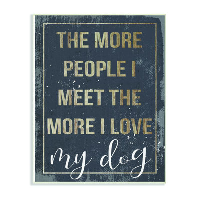 «I Love My Dog Funny Word Pet Animal Textured Design», reproduction d'art textuel