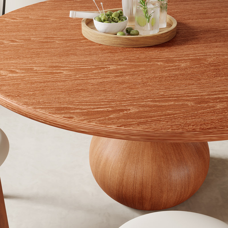 5PCS Solid Wood Dining Table Set with 4 Seats, 29.52"H x 59.05"L x 59.05"W