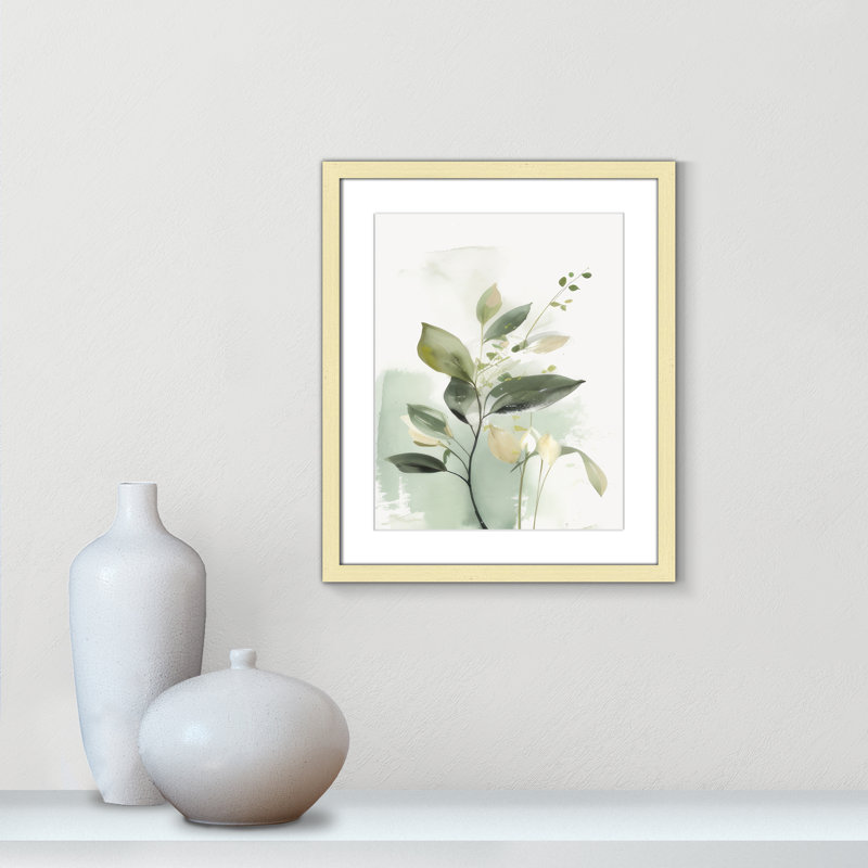 «Greenery Serenade II» par Irena Orlov, L 16 po x H 19 po, Imprimé mat, Or mat