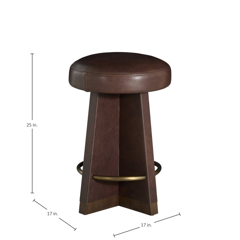 Plateau Leather Swivel Bar Stool, Dusk, Counter Stool (25” Seat Height)
