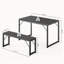 Ezzah Dining Set, Dining Table with Benches-680411272-746919456-746919459