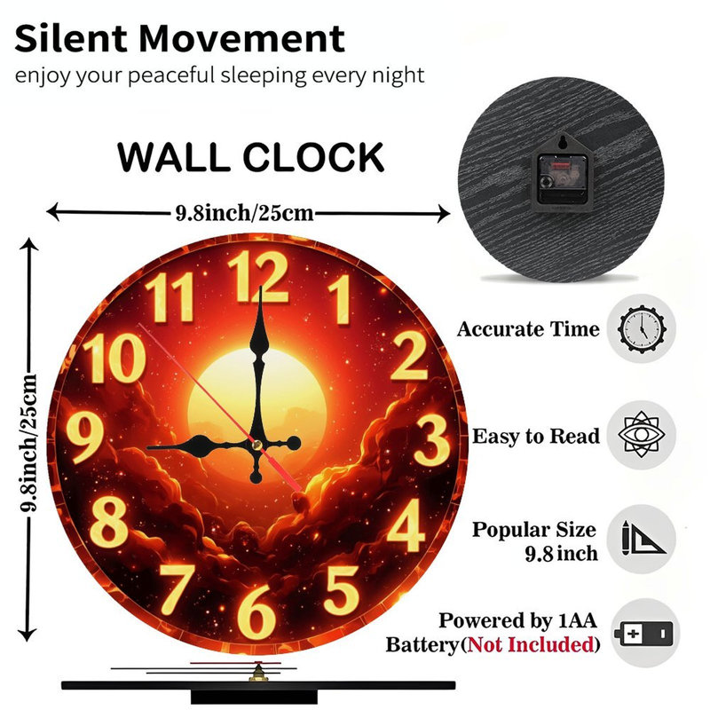 Horloge cosmique nébuleuse du soleil ardent