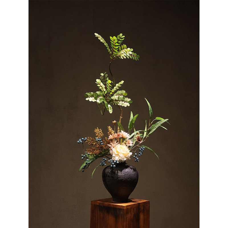 Arrangement floral de vase en céramique Zen Wabi Sabi