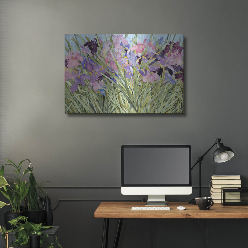 Iris Garden X par Sharon Pitts, H 24 po x l 36 po