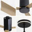 Ventilateur de plafond encastré moderne de 52 pouces avec lumière DEL et télécommande, 3 pales ABS, moteur CC réversible silencieux pour le salon de patio-2023951733-2023951734