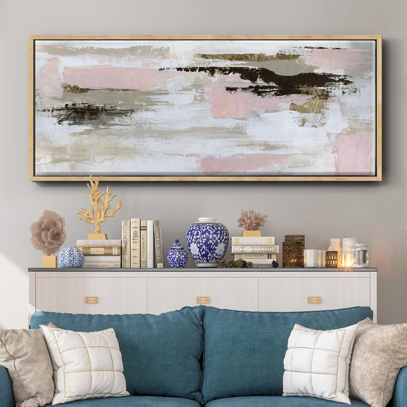 Desert Rose- Framed Canvas, 12" H x 30" W