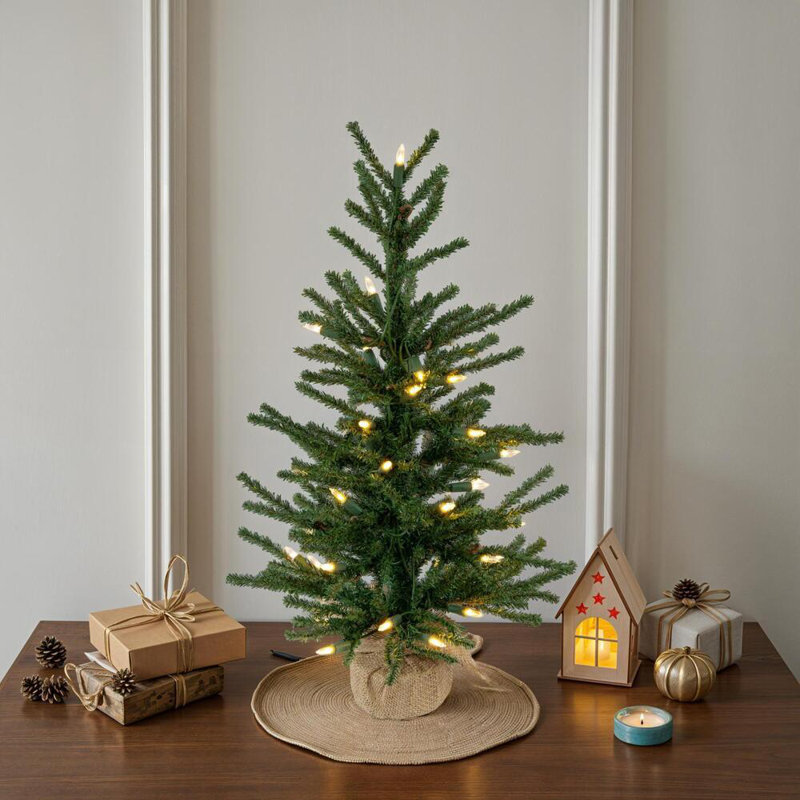Angel Pine Tree 2' Lighted Artificial Pine Christmas Tree