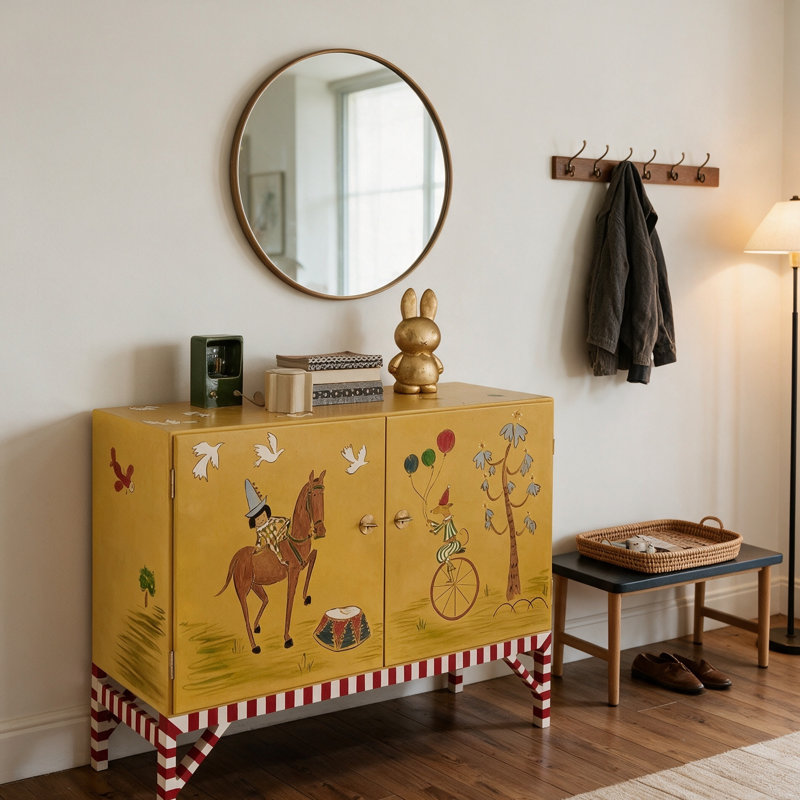 Armoire de rangement Vintage sur le thème des contes de fées, H 35,43 po x l 39,37 po x P 15,75 po