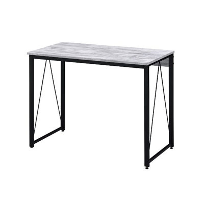 Bureau d'écriture rectangulaire avec base en métal