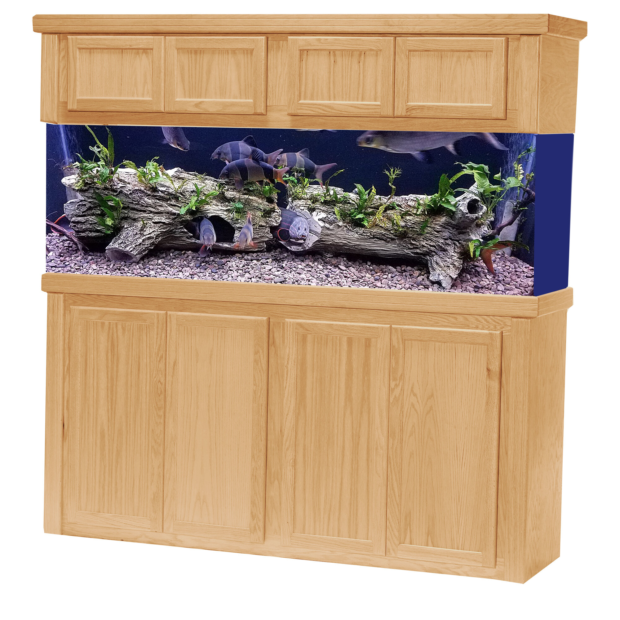 Guitierrez All Wood Rectangle Aquarium Reef Cabinet and Canopy Combo