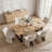Modern 71'' Rectangular Dining Table Set For 6-132433247