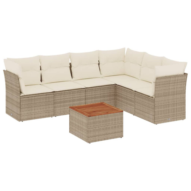 Vidaxl Garden Sofa Set Beige And Brown