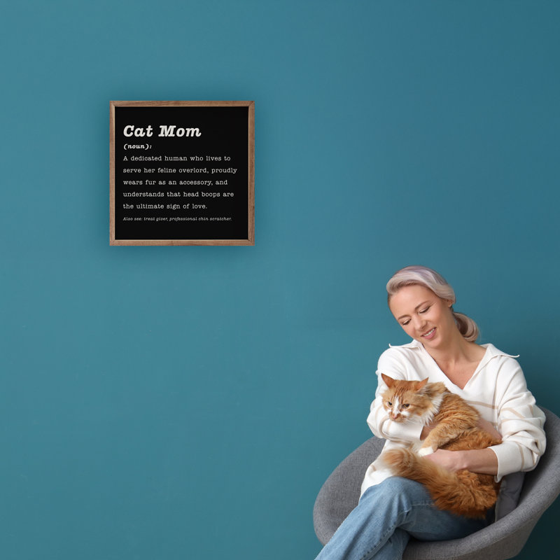 Définition de maman chat, H 4 po x l 4 po, Noir