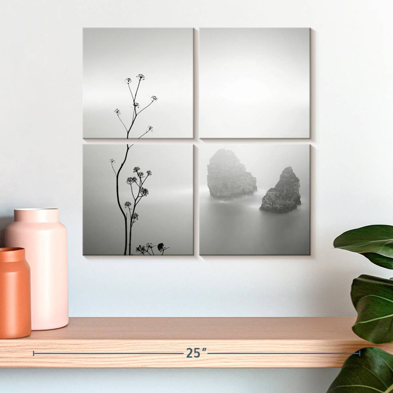 Silhouette de Kerrick et roches, H 18 po x l 18 po