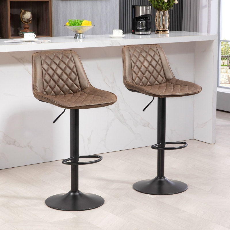 Swivel Counter Stool with Metal Frame