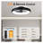 21.7" Black Ultra-Thin Ceiling Fan with Light, Flush Mount, 6-Speed Reversible DC Motor