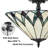 Stained Glass Semi Flush Ceiling Light-682609380