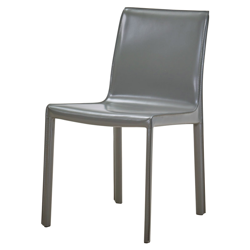 Thorsen 18.5 " H Faux Leather Upholstered Side Chair, Faux Leather Anthracite