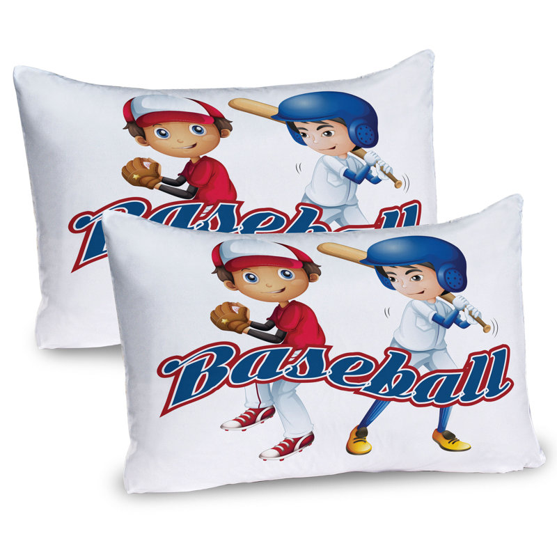 Ensemble de 2 taies décoratives de baseball Ambesonne, H 20 po x l 26 po