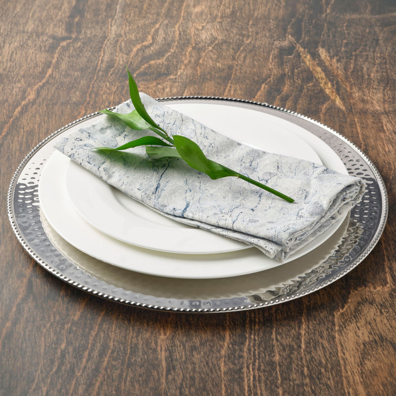 Charger Plates, Set Of 4, Stainless