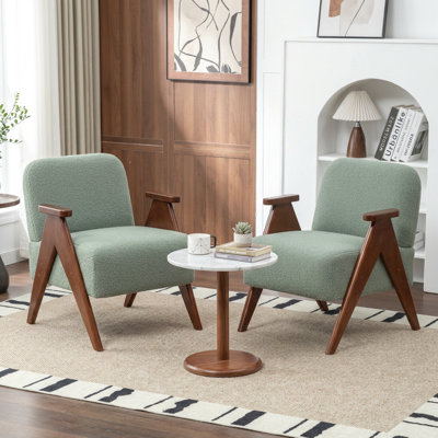 Bryonie Upholstered Armchair With Solid Wood Leg