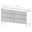 Chest of Drawers with Six Drawers, 153 cm, Gray-Beige